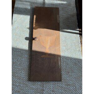 Vintage Wooden Wall Cabinet Door with Chalice Design